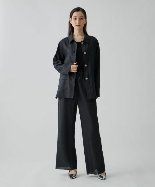 LANVIN COLLECTION / ランバン コレクション その他パンツ | バイヤスリネンパンツ | 詳細11