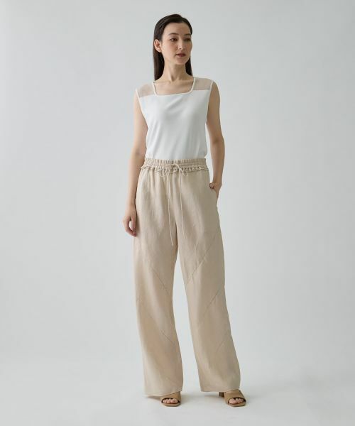 LANVIN COLLECTION / ランバン コレクション その他パンツ | バイヤスリネンパンツ | 詳細4