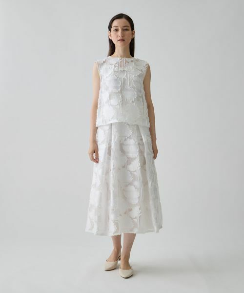 LANVIN COLLECTION / ランバン コレクション ロング・マキシ丈スカート | サンフラワーカットジャカードスカート | 詳細11