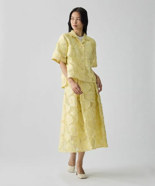 LANVIN COLLECTION / ランバン コレクション ロング・マキシ丈スカート | サンフラワーカットジャカードスカート | 詳細12