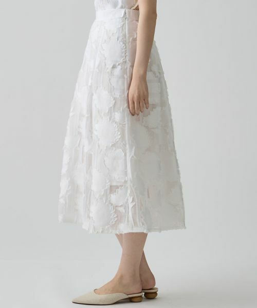 LANVIN COLLECTION / ランバン コレクション ロング・マキシ丈スカート | サンフラワーカットジャカードスカート | 詳細7