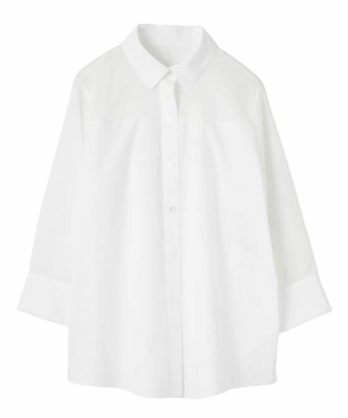 LANVIN COLLECTION / ランバン コレクション シャツ・ブラウス | 綿ブロードブラウス（ホワイト）