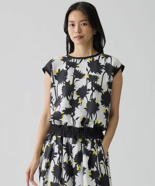 LANVIN COLLECTION / ランバン コレクション シャツ・ブラウス | シャドウフラワープリントブラウス | 詳細1