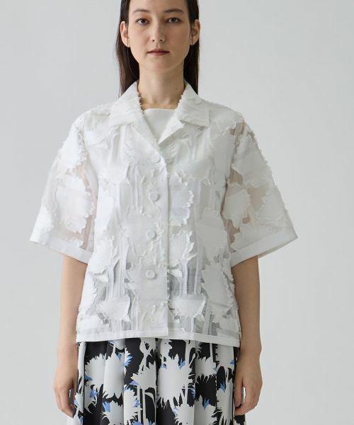 LANVIN COLLECTION / ランバン コレクション シャツ・ブラウス | サンフラワーカットジャカードブラウス | 詳細5