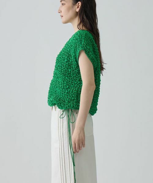 LANVIN COLLECTION / ランバン コレクション シャツ・ブラウス | 格子ステッチ・シフォントップス | 詳細2