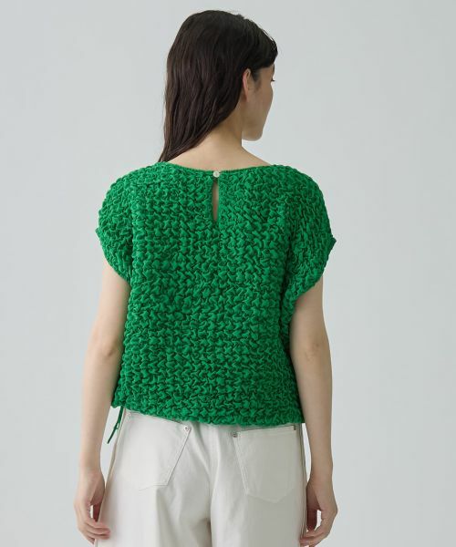 LANVIN COLLECTION / ランバン コレクション シャツ・ブラウス | 格子ステッチ・シフォントップス | 詳細3