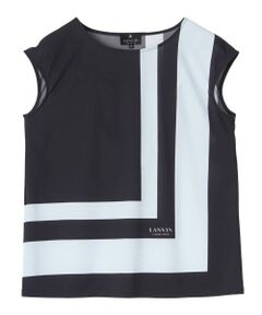 LANVIN COLLECTION / ランバン コレクション カットソー | ジオメトリック・ブラウスカットソー