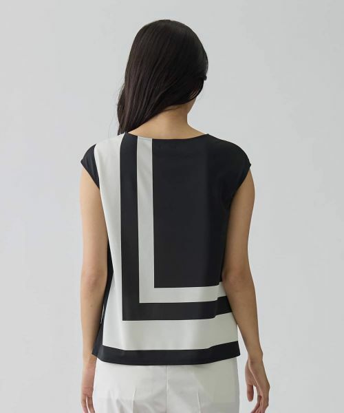 LANVIN COLLECTION / ランバン コレクション カットソー | ジオメトリック・ブラウスカットソー | 詳細3