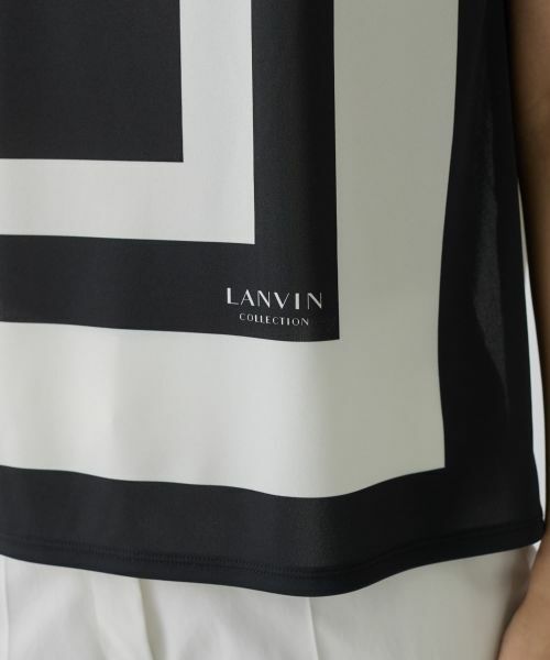LANVIN COLLECTION / ランバン コレクション カットソー | ジオメトリック・ブラウスカットソー | 詳細4