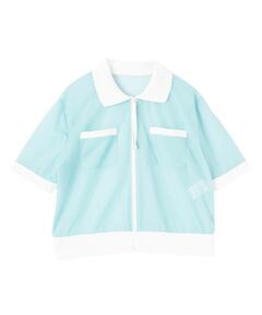 LANVIN COLLECTION / ランバン コレクション カットソー | ショート丈エアリーブラウス