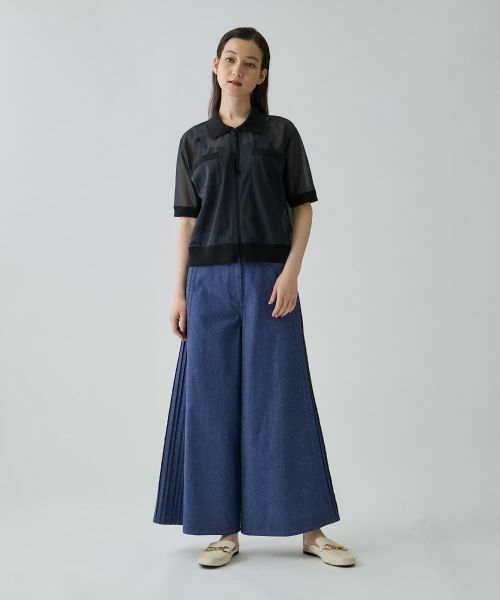 LANVIN COLLECTION / ランバン コレクション カットソー | ショート丈エアリーブラウス | 詳細10