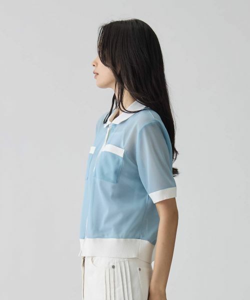 LANVIN COLLECTION / ランバン コレクション カットソー | ショート丈エアリーブラウス | 詳細2