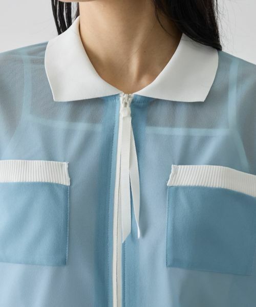 LANVIN COLLECTION / ランバン コレクション カットソー | ショート丈エアリーブラウス | 詳細4