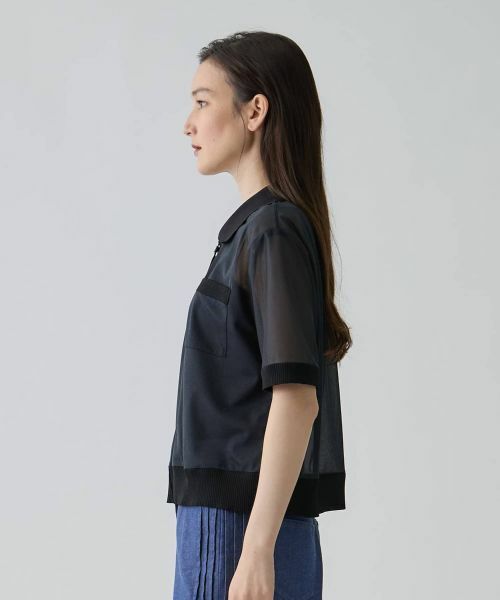 LANVIN COLLECTION / ランバン コレクション カットソー | ショート丈エアリーブラウス | 詳細7