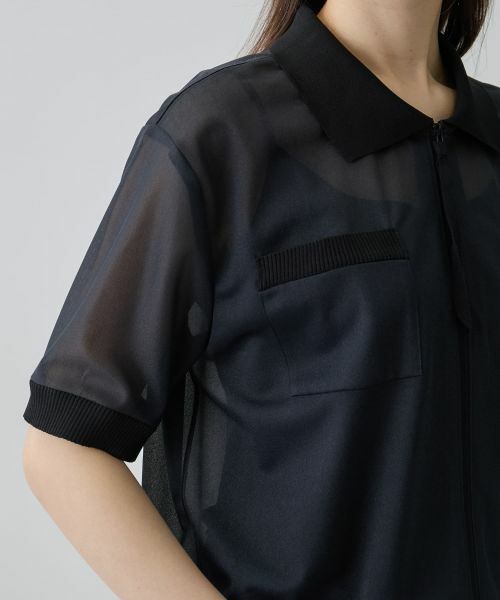 LANVIN COLLECTION / ランバン コレクション カットソー | ショート丈エアリーブラウス | 詳細9