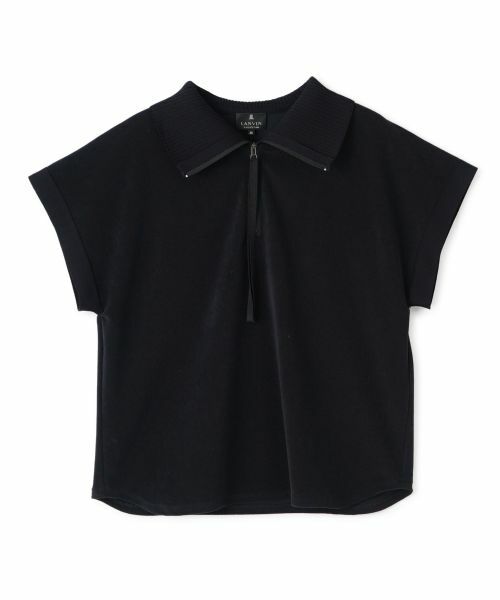 LANVIN COLLECTION / ランバン コレクション カットソー | マイクロZパイルカットソー（ブラック）