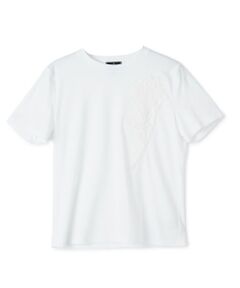 LANVIN COLLECTION / ランバン コレクション カットソー | ひまわり刺繍スムースカットソー