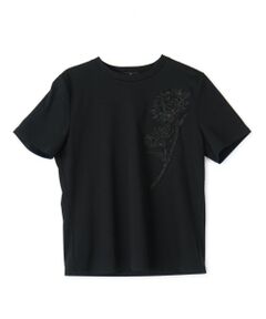 LANVIN COLLECTION / ランバン コレクション カットソー | ひまわり刺繍スムースカットソー