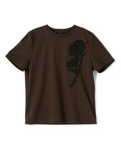 LANVIN COLLECTION / ランバン コレクション カットソー | ひまわり刺繍スムースカットソー