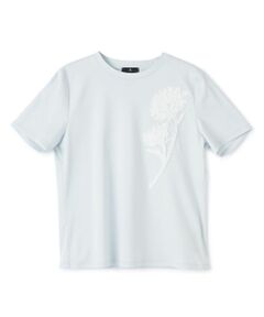 LANVIN COLLECTION / ランバン コレクション カットソー | ひまわり刺繍スムースカットソー