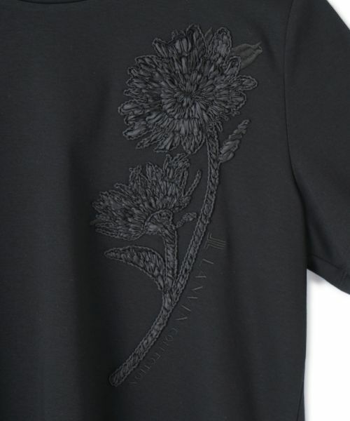 LANVIN COLLECTION / ランバン コレクション カットソー | ひまわり刺繍スムースカットソー | 詳細10