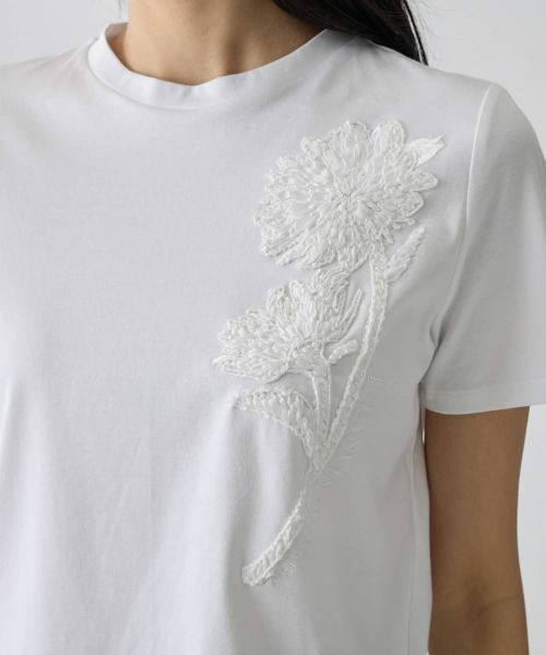 LANVIN COLLECTION / ランバン コレクション カットソー | ひまわり刺繍スムースカットソー | 詳細4