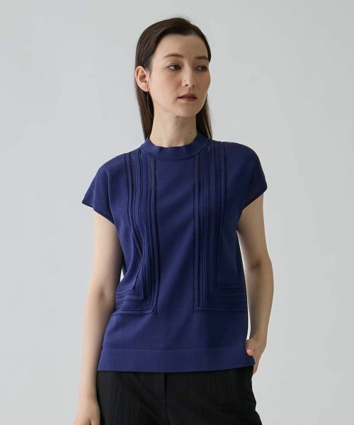 LANVIN COLLECTION / ランバン コレクション ニット・セーター | 立体テープワーク・ニットプルオーバー | 詳細1