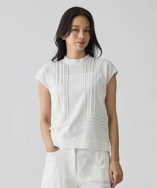 LANVIN COLLECTION / ランバン コレクション ニット・セーター | 立体テープワーク・ニットプルオーバー | 詳細16