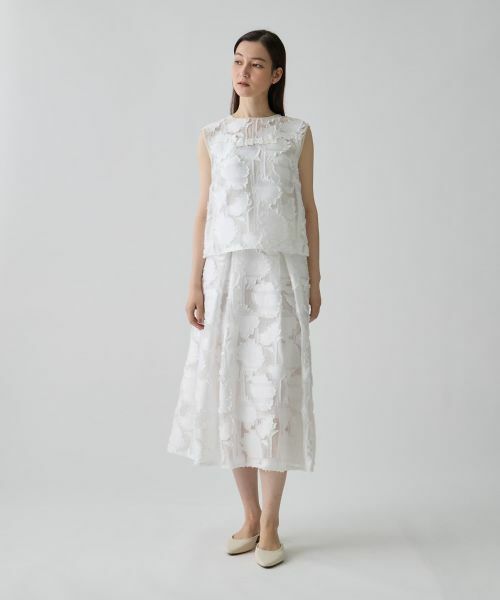 LANVIN COLLECTION / ランバン コレクション ニット・セーター | ひまわりジャカード・Aラインプルオーバー | 詳細10