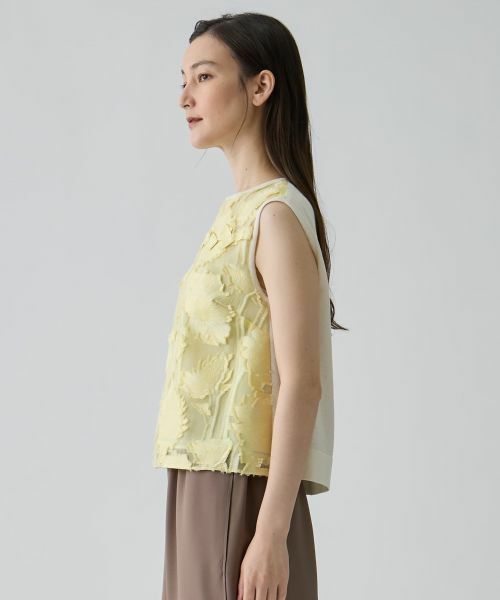 LANVIN COLLECTION / ランバン コレクション ニット・セーター | ひまわりジャカード・Aラインプルオーバー | 詳細2