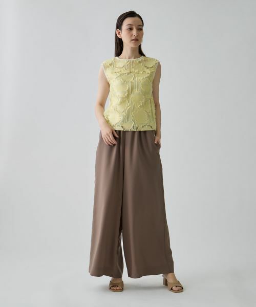 LANVIN COLLECTION / ランバン コレクション ニット・セーター | ひまわりジャカード・Aラインプルオーバー | 詳細5