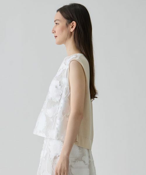 LANVIN COLLECTION / ランバン コレクション ニット・セーター | ひまわりジャカード・Aラインプルオーバー | 詳細7