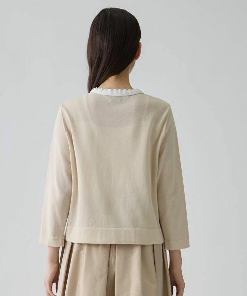LANVIN COLLECTION / ランバン コレクション ニット・セーター | ひまわりジャカード・ニットカーディガン | 詳細13