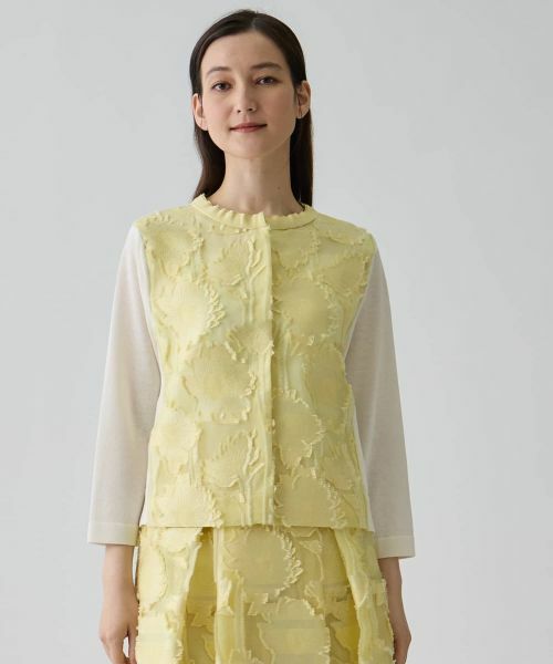 LANVIN COLLECTION / ランバン コレクション ニット・セーター | ひまわりジャカード・ニットカーディガン | 詳細16