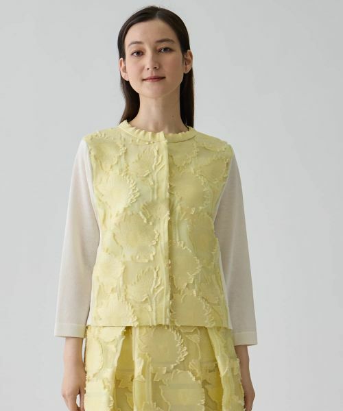 LANVIN COLLECTION / ランバン コレクション ニット・セーター | ひまわりジャカード・ニットカーディガン | 詳細10