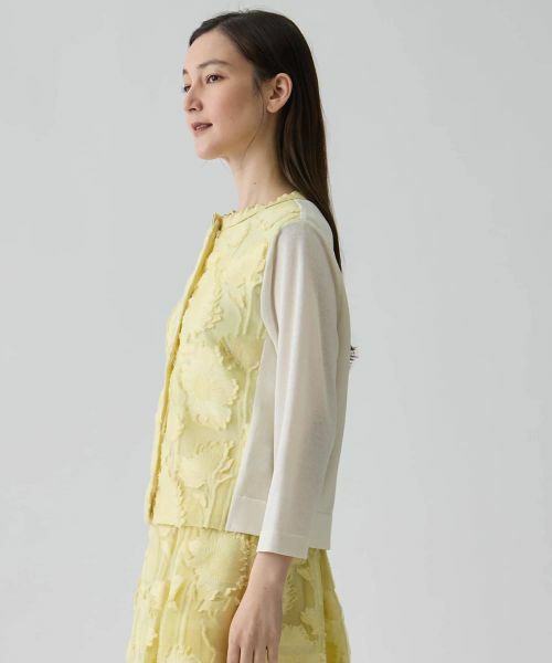 LANVIN COLLECTION / ランバン コレクション ニット・セーター | ひまわりジャカード・ニットカーディガン | 詳細11