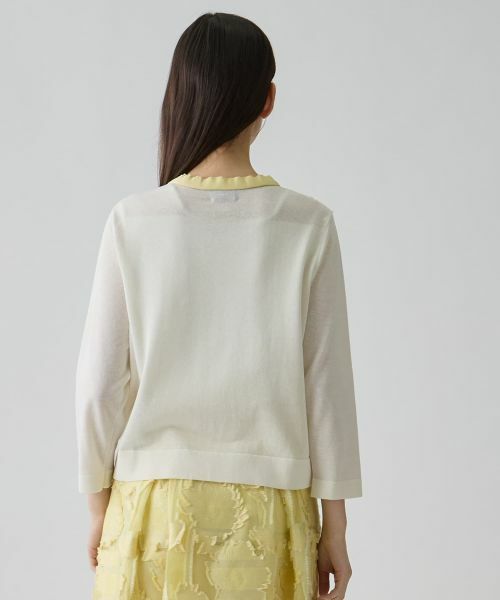 LANVIN COLLECTION / ランバン コレクション ニット・セーター | ひまわりジャカード・ニットカーディガン | 詳細12