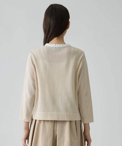 LANVIN COLLECTION / ランバン コレクション ニット・セーター | ひまわりジャカード・ニットカーディガン | 詳細7