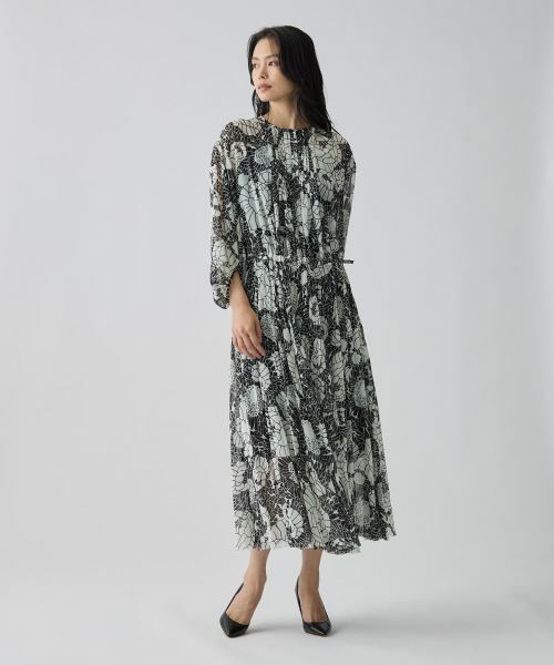 LANVIN COLLECTION / ランバン コレクション ドレス | ピンタック シフォンワンピース | 詳細1