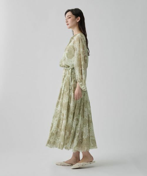 LANVIN COLLECTION / ランバン コレクション ドレス | ピンタック シフォンワンピース | 詳細6