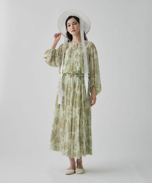 LANVIN COLLECTION / ランバン コレクション ドレス | ピンタック シフォンワンピース | 詳細9