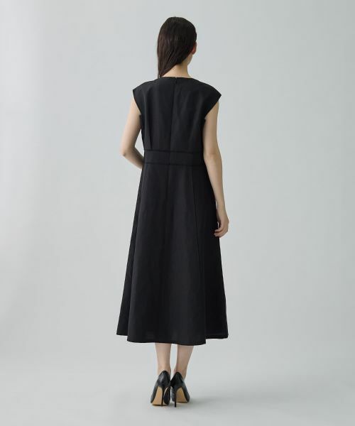 LANVIN COLLECTION / ランバン コレクション ドレス | ワイドショルダーフレアワンピース | 詳細3