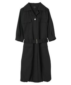 LANVIN COLLECTION / ランバン コレクション ドレス | オープンカラーバルーンワンピース