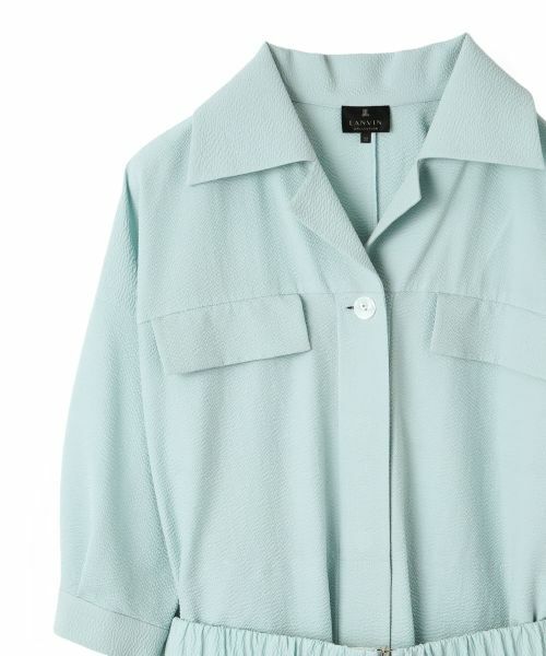 LANVIN COLLECTION / ランバン コレクション ドレス | オープンカラーバルーンワンピース | 詳細16