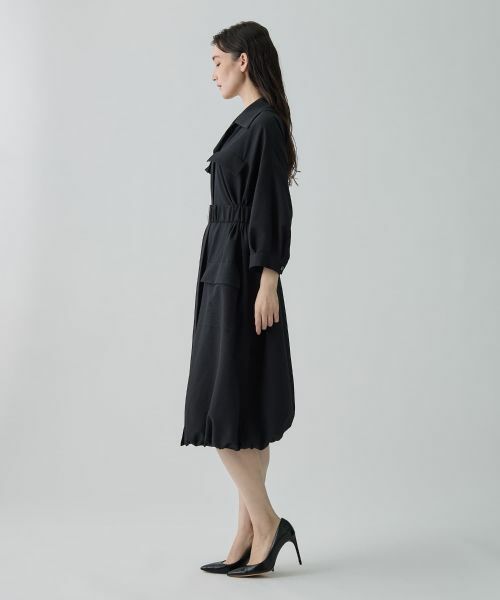 LANVIN COLLECTION / ランバン コレクション ドレス | オープンカラーバルーンワンピース | 詳細7