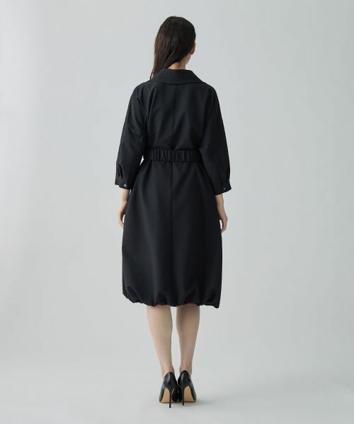LANVIN COLLECTION / ランバン コレクション ドレス | オープンカラーバルーンワンピース | 詳細8