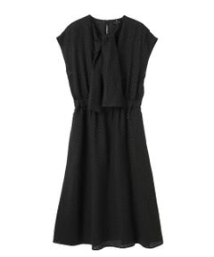 LANVIN COLLECTION / ランバン コレクション ドレス | パンチングリネン ボウタイドレス