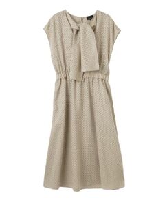 LANVIN COLLECTION / ランバン コレクション ドレス | パンチングリネン ボウタイドレス