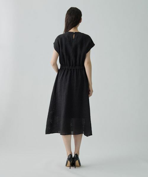 LANVIN COLLECTION / ランバン コレクション ドレス | パンチングリネン ボウタイドレス | 詳細12
