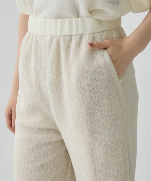 LANVIN COLLECTION / ランバン コレクション その他パンツ | ラミーブレンド 立体ニットパンツ | 詳細4